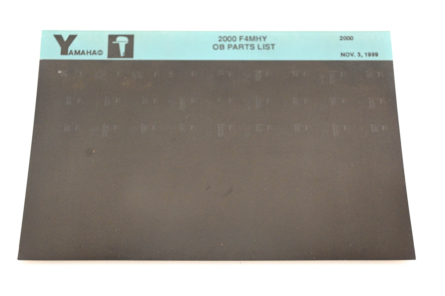 OEM Yamaha YR009-38 2000 F4MHY Outboard Parts List Microfiche