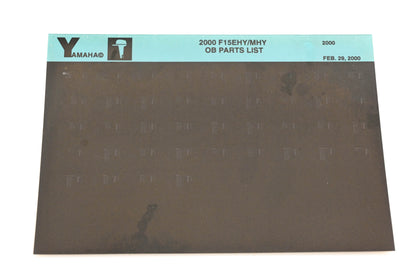 OEM Yamaha YR009-40 2000 F15EHY/MHY Outboard Parts List Microfiche