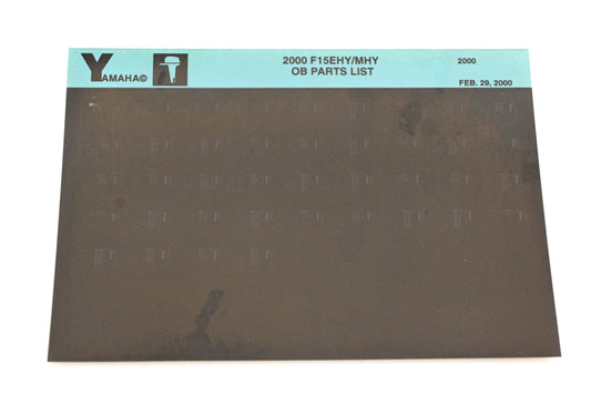 OEM Yamaha YR009-40 2000 F15EHY/MHY Outboard Parts List Microfiche