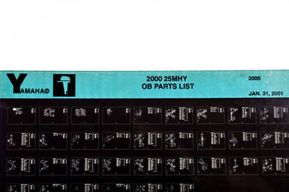 OEM Yamaha YR009-41 2000 25MHY Outboard Parts List Microfiche