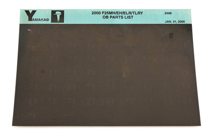 OEM Yamaha YR009-43 2000 F25MH/EH/ELR/TLRY Parts List Microfiche