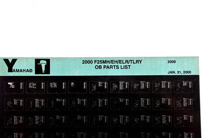 OEM Yamaha YR009-43 2000 F25MH/EH/ELR/TLRY Parts List Microfiche