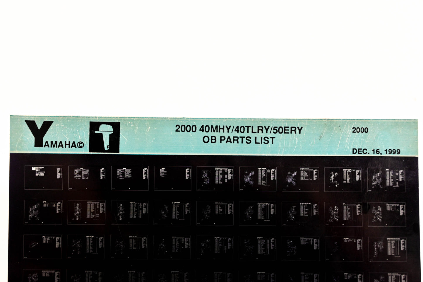 OEM Yamaha YR009-44 2000 40MHY/40TLRY/50ERY Outboard Parts List Microfiche