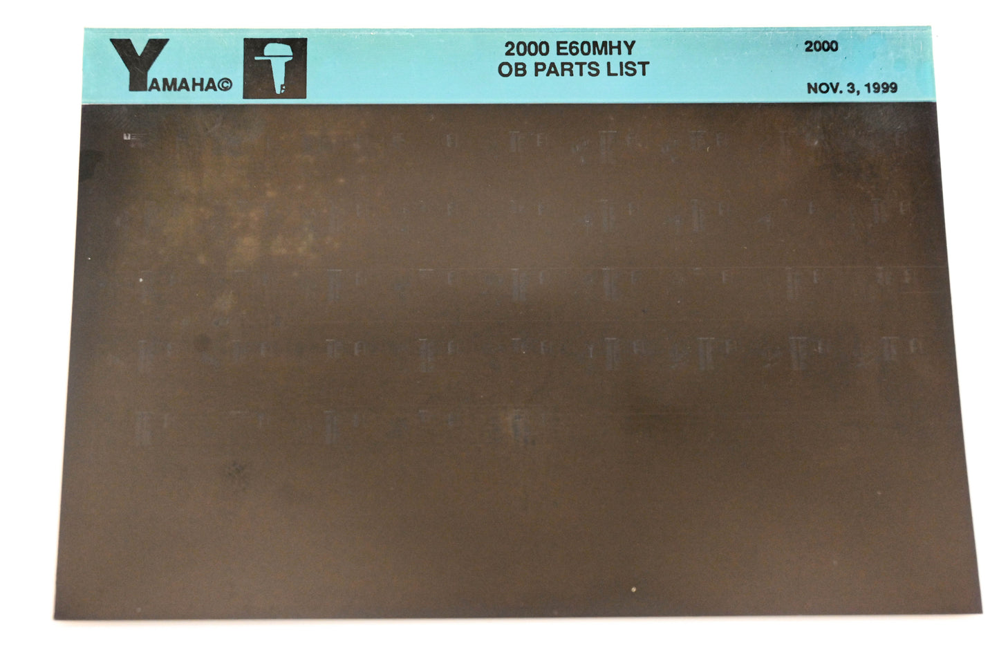 OEM Yamaha YR009-48 2000 E60MHY Outboard Parts List Microfiche