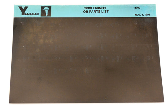 OEM Yamaha YR009-48 2000 E60MHY Outboard Parts List Microfiche