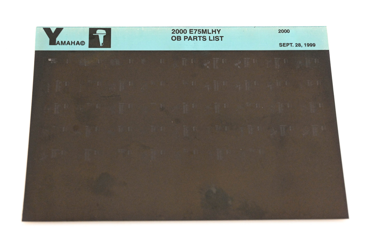 OEM Yamaha YR009-49 2000 E75MLHY Outboard Parts List Microfiche