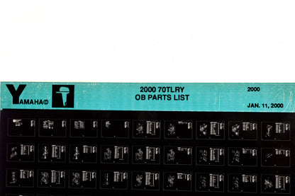 OEM Yamaha YR009-50 2000 70TLRY Outboard Parts List Microfiche
