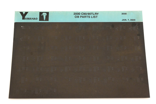 OEM Yamaha YR009-51 2000 C90/90TLRY Outboard Parts List Microfiche