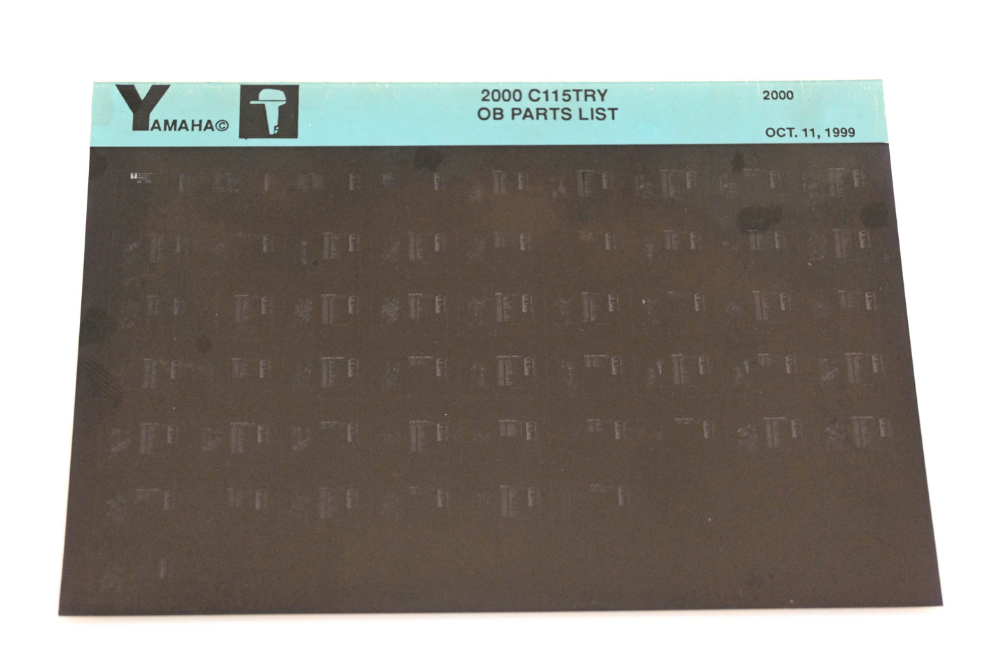 OEM Yamaha YR009-52 2000 C115TRY Outboard Parts List Microfiche
