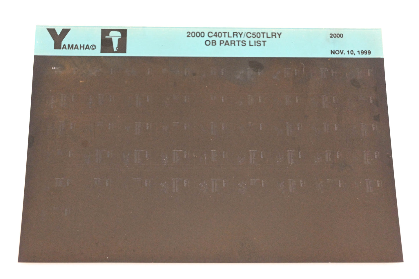 OEM Yamaha YR009-54 2000 C40TLRY/C50TLRY Outboard Parts List Microfiche