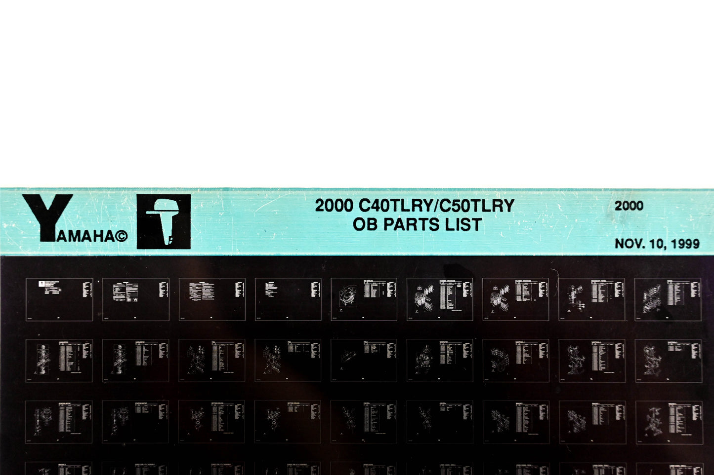 OEM Yamaha YR009-54 2000 C40TLRY/C50TLRY Outboard Parts List Microfiche