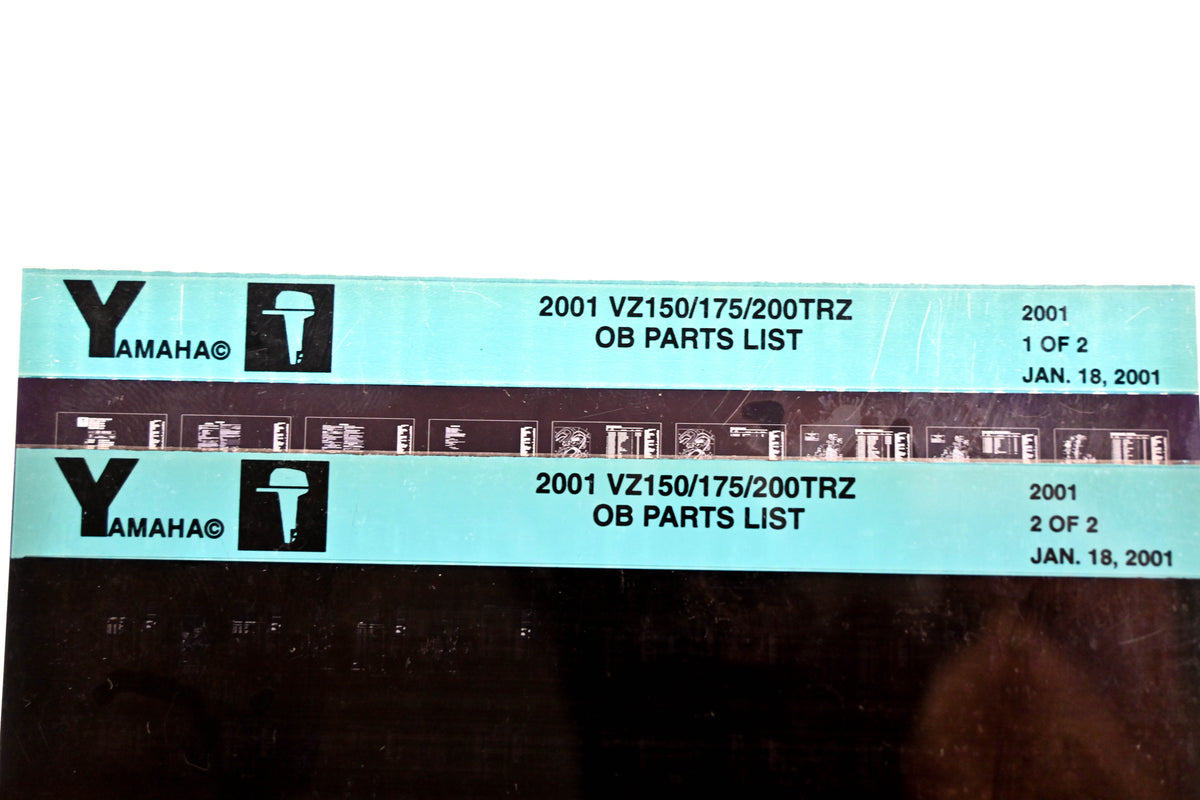 OEM Yamaha YR009-57 2001 VZ150/175/200TRZ Outboard Parts List Microfiche Lot