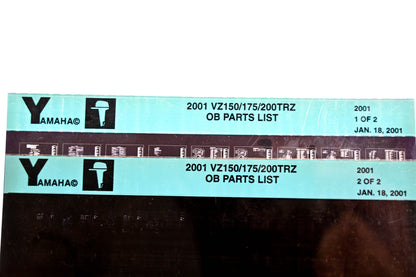 OEM Yamaha YR009-57 2001 VZ150/175/200TRZ Outboard Parts List Microfiche Lot