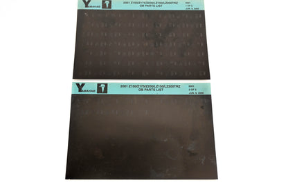 OEM Yamaha YR009-58 2001 Z150/Z175/LZ150/LZ200TRZ Parts List Microfiche Lot