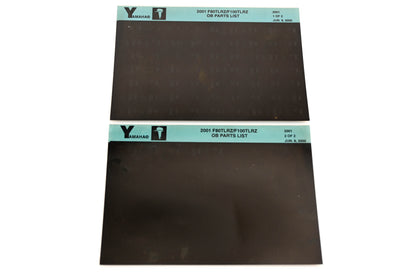 OEM Yamaha YR009-59 2001 F80TLRZ/F100TLRZ Outboard Parts List Microfiche Lot