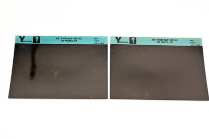 OEM Yamaha YR009-59 2001 F80TLRZ/F100TLRZ Outboard Parts List Microfiche Lot