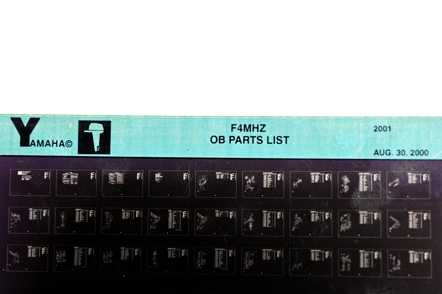 OEM Yamaha YR009-61 2001 F4MHZ Outboard Parts List Microfiche