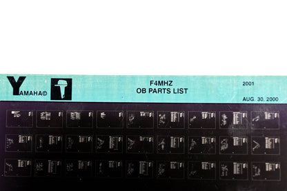 OEM Yamaha YR009-61 2001 F4MHZ Outboard Parts List Microfiche