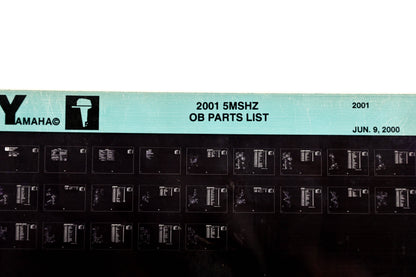 OEM Yamaha YR009-62 2001 5MSHZ Outboard Parts List Microfiche
