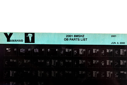 OEM Yamaha YR009-63 2001 8MSHZ Outboard Parts List Microfiche