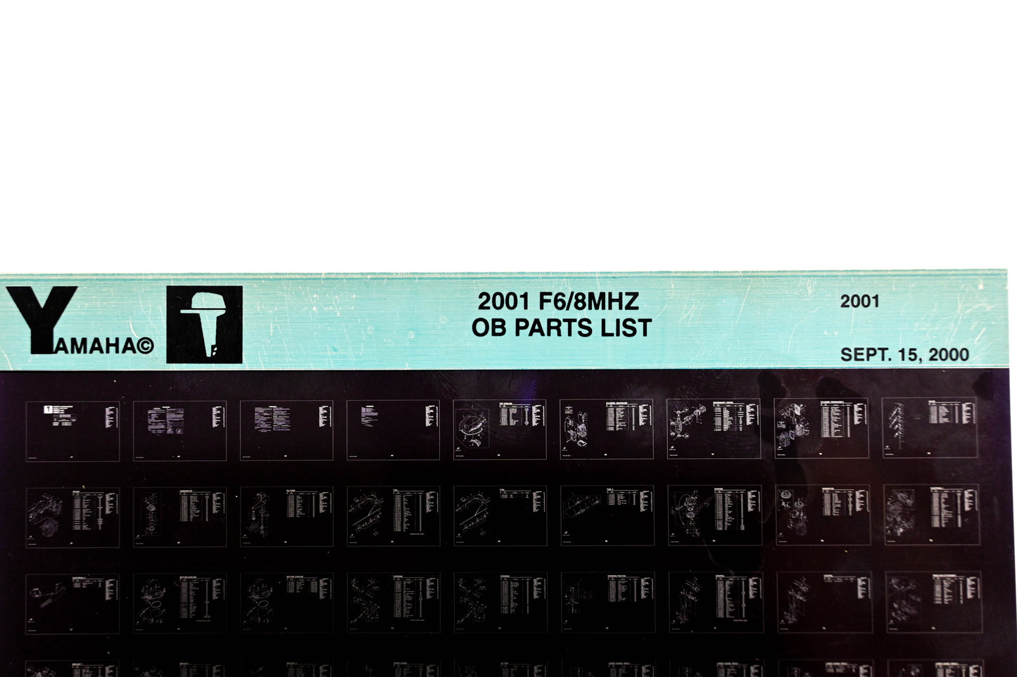 OEM Yamaha YR010-14 2001 F6/8MHZ Outboard Parts List Microfiche