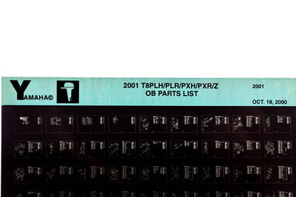 OEM Yamaha YR010-15 2001 T8PLH/PLR/PXH/PXR/Z Outboard Parts List Microfiche