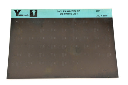 OEM Yamaha YR010-16 2001 F9.9MHZ/ELRZ Outboard Parts List Microfiche