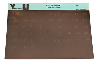 OEM Yamaha YR010-17 2001 T9.9EH/ERZ Outboard Parts List Microfiche