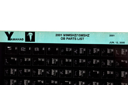 OEM Yamaha YR010-18 2001 9/9MSHZ/15MSHZ Outboard Parts List Microfiche