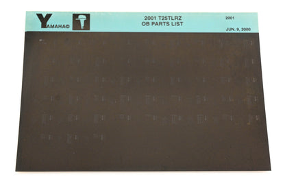 OEM Yamaha YR010-23 2001 T25TLRZ Outboard Parts List Microfiche