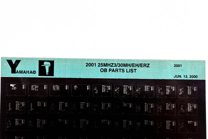 OEM Yamaha YR010-24 2001 25MHZ3/30MH/EH/ERZ Parts List Microfiche