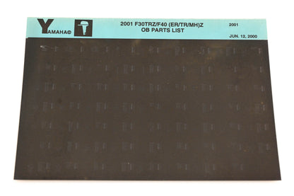 OEM Yamaha YR010-25 2001 F30TRZ/F40 (ER/TR/MH)Z Parts List Microfiche