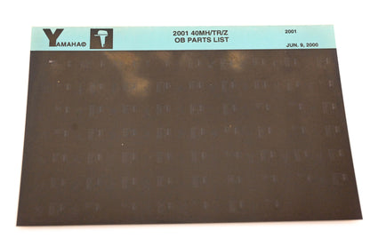OEM Yamaha YR010-26 2001 40MH/TR/Z Outboard Parts List Microfiche