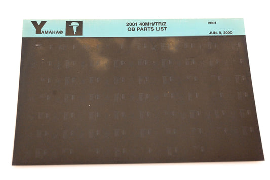 OEM Yamaha YR010-26 2001 40MH/TR/Z Outboard Parts List Microfiche