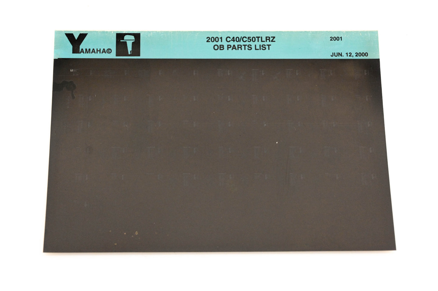 OEM Yamaha YR010-27 2001 C40/C50TLRZ Outboard Parts List Microfiche