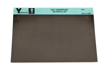 OEM Yamaha YR010-27 2001 C40/C50TLRZ Outboard Parts List Microfiche