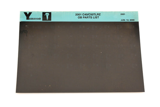 OEM Yamaha YR010-27 2001 C40/C50TLRZ Outboard Parts List Microfiche