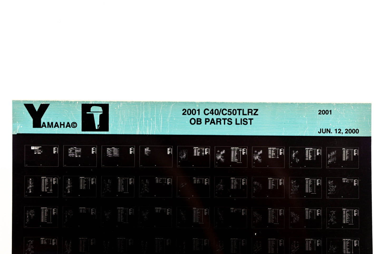 OEM Yamaha YR010-27 2001 C40/C50TLRZ Outboard Parts List Microfiche