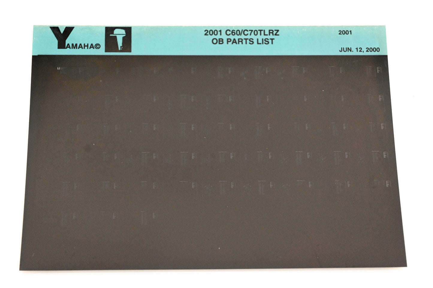 OEM Yamaha YR010-28 2001 C60/C70TLRZ Outboard Parts List Microfiche