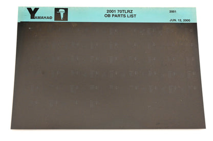 OEM Yamaha YR010-29 2001 70TLRZ Outboard Parts List Microfiche