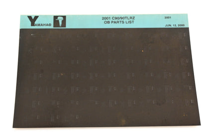 OEM Yamaha YR010-30 2001 C90/90TLRZ Outboard Parts List Microfiche