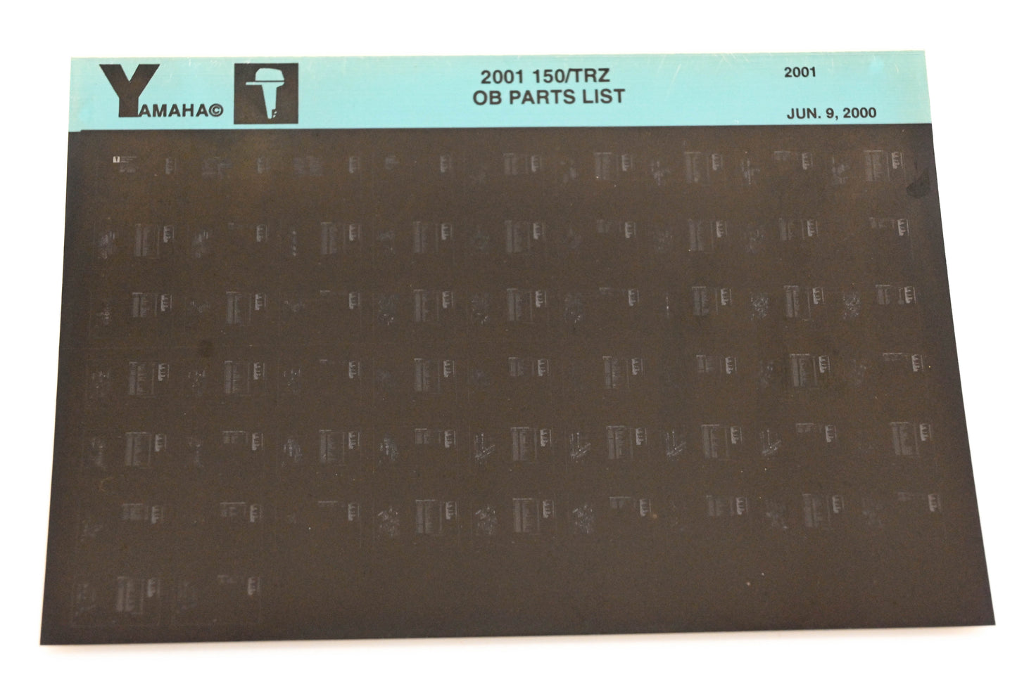 OEM Yamaha YR010-31 2001 150/TRZ Outboard Parts List Microfiche