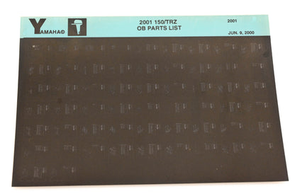 OEM Yamaha YR010-31 2001 150/TRZ Outboard Parts List Microfiche