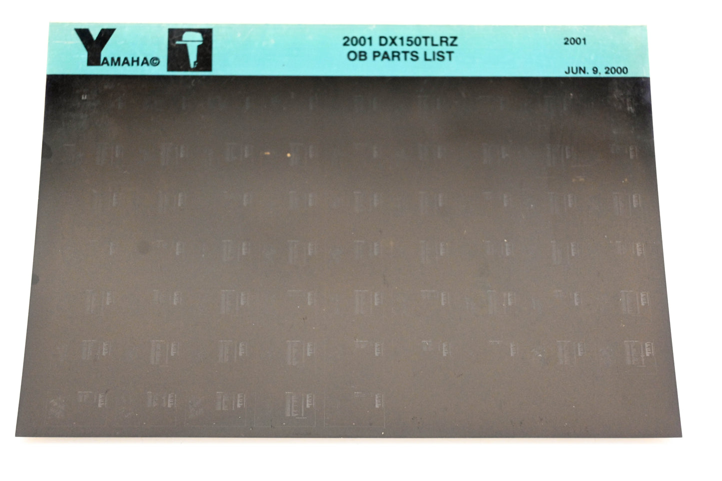 OEM Yamaha YR010-32 2001 DX150TLRZ Outboard Parts List Microfiche