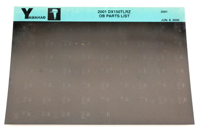 OEM Yamaha YR010-32 2001 DX150TLRZ Outboard Parts List Microfiche