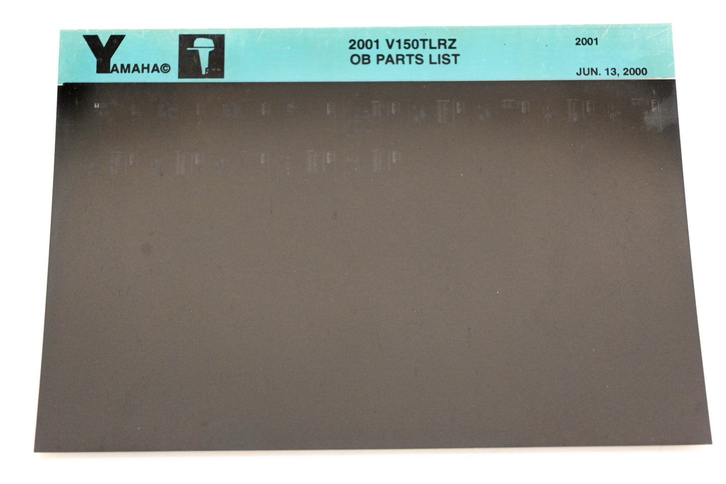 OEM Yamaha YR010-33 2001 V150TLRZ Outboard Parts List Microfiche