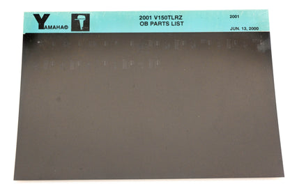 OEM Yamaha YR010-33 2001 V150TLRZ Outboard Parts List Microfiche