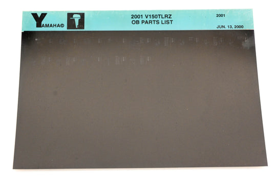 OEM Yamaha YR010-33 2001 V150TLRZ Outboard Parts List Microfiche
