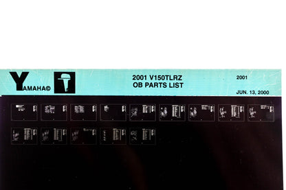 OEM Yamaha YR010-33 2001 V150TLRZ Outboard Parts List Microfiche