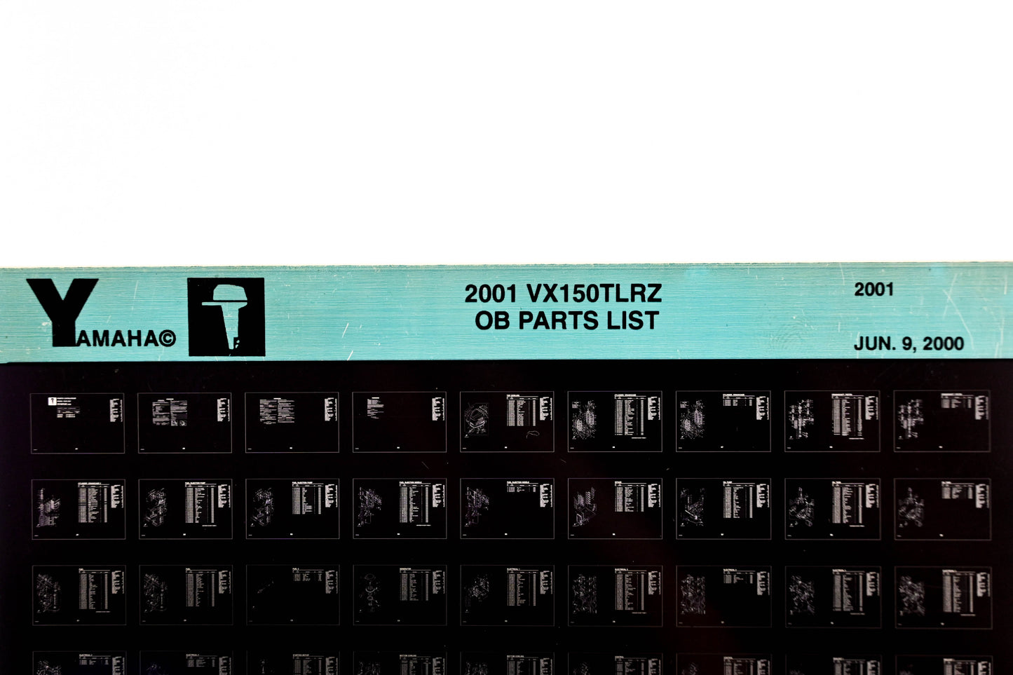 OEM Yamaha YR010-34 2001 VX150TLRZ Outboard Parts List Microfiche